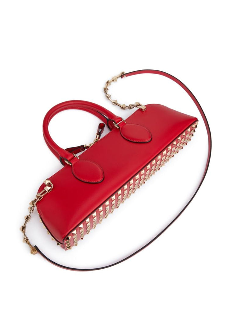 Red Rockstud East-west Tote Bag