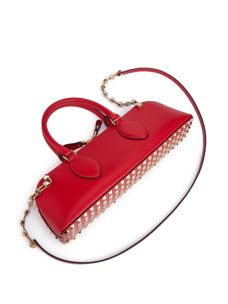 Red Rockstud East-west Tote Bag