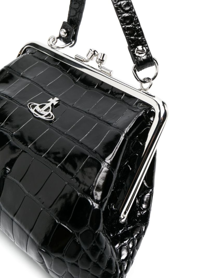 Black Granny Leather Mini Bag