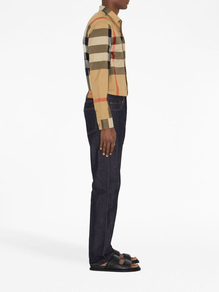 Neutral Vintage Check Cotton Shirt