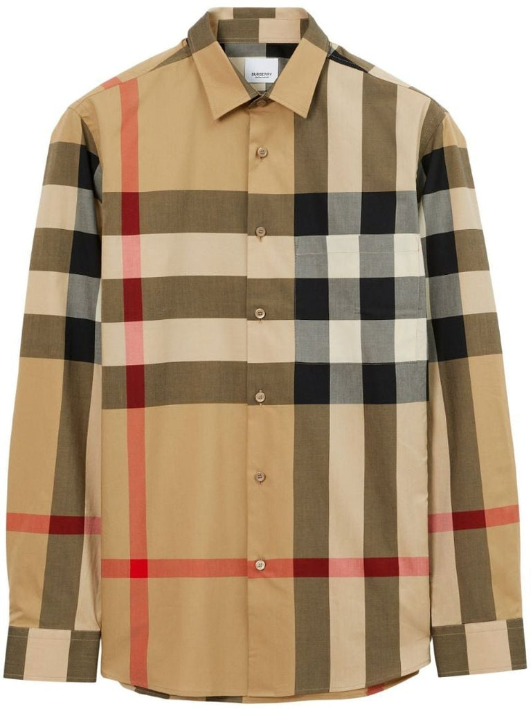 Neutral Vintage Check Cotton Shirt
