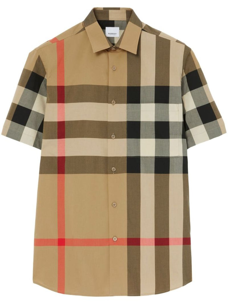 Neutral Vintage Check Cotton Shirt