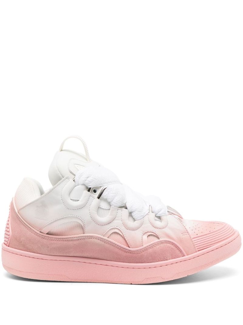 Pink Curb Suede Sneakers