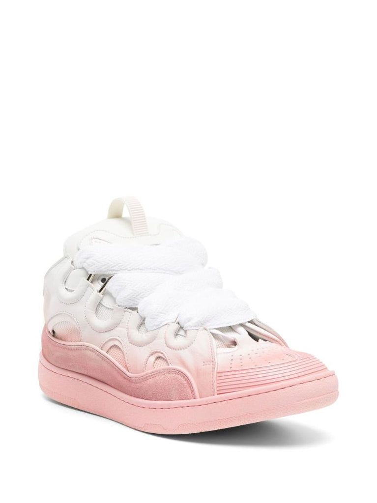 Pink Curb Suede Sneakers
