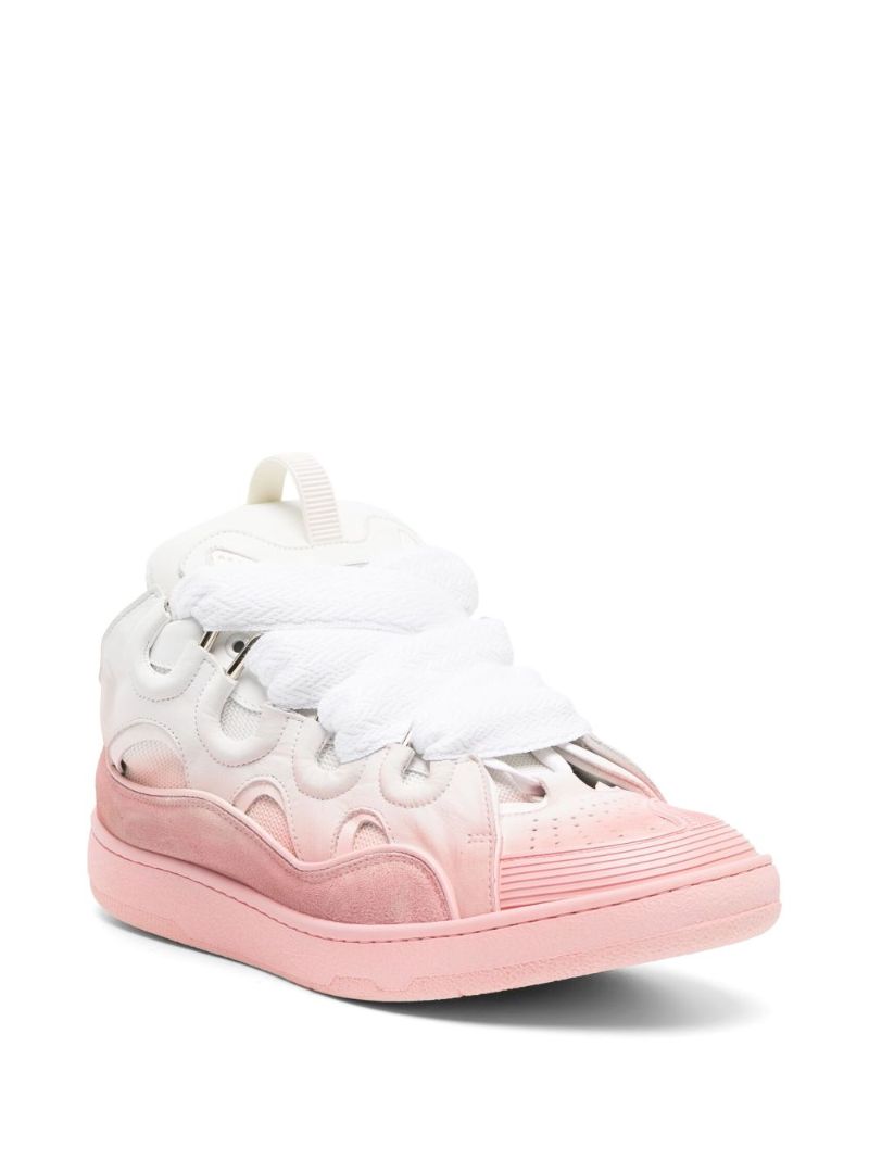 Pink Curb Suede Sneakers