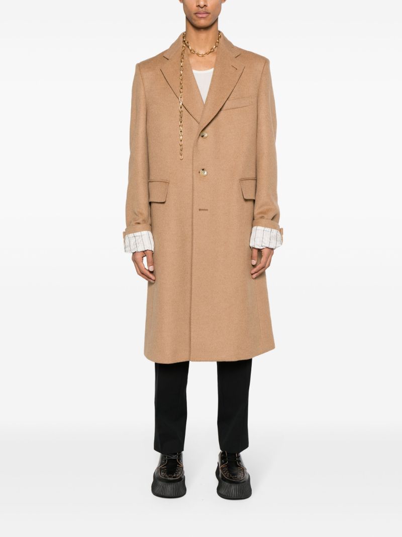 Brown Single-breasted Coat