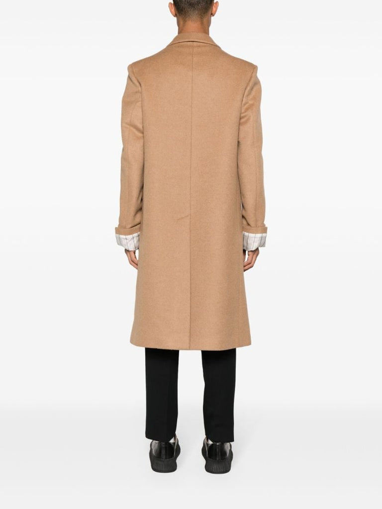 Brown Single-breasted Coat