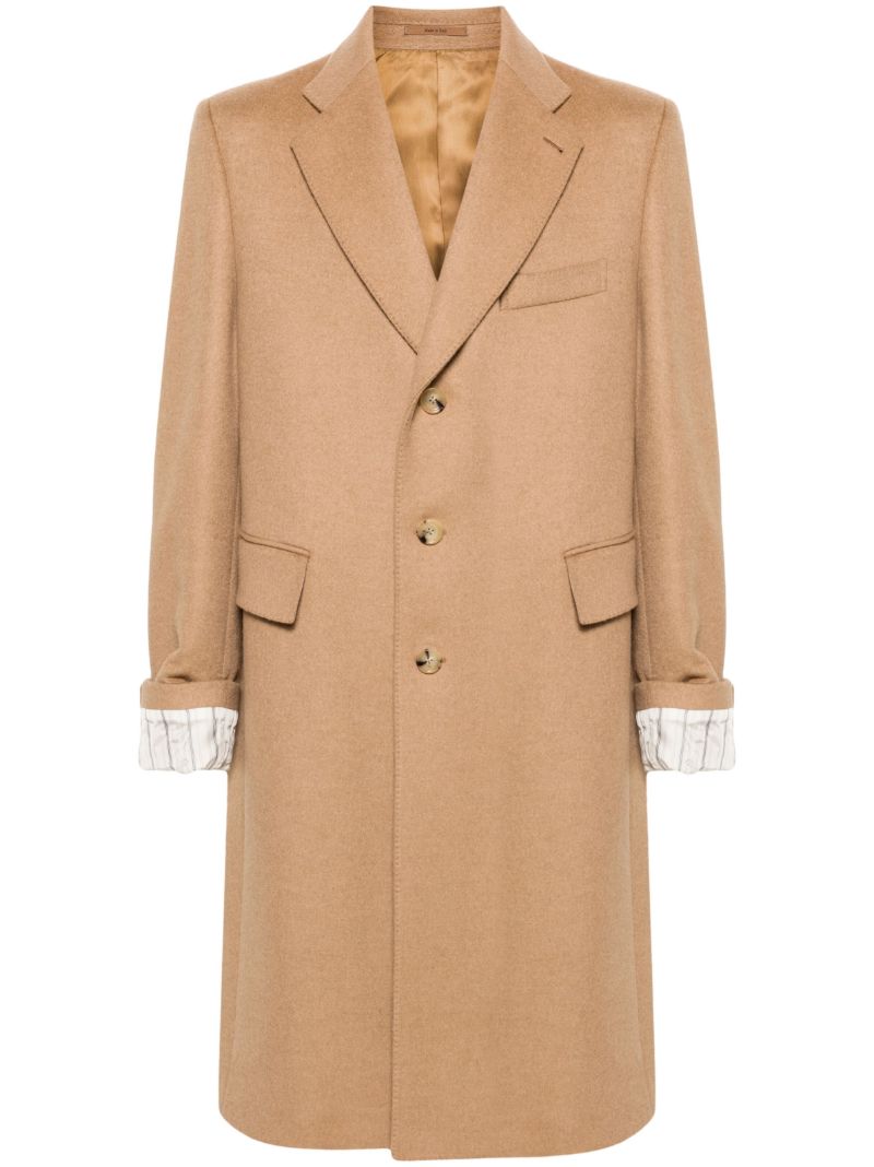Brown Single-breasted Coat