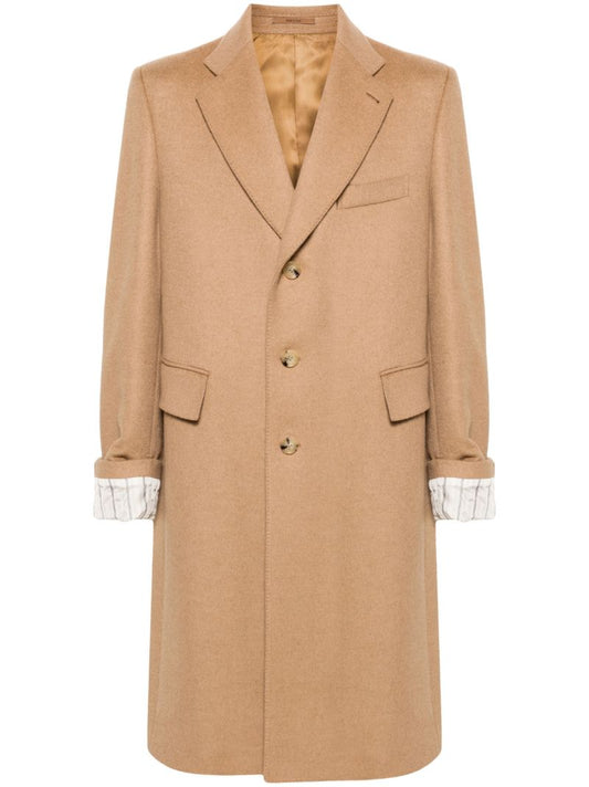 Brown Single-breasted Coat