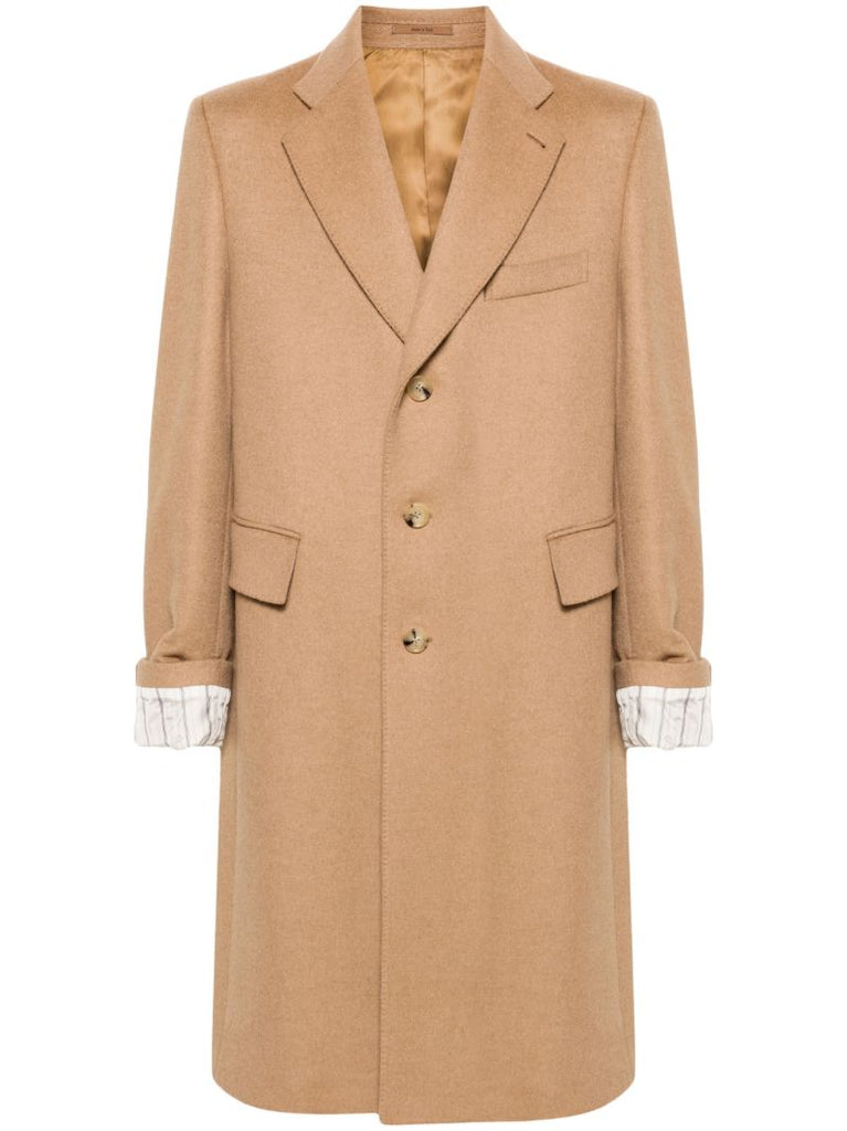 Brown Single-breasted Coat