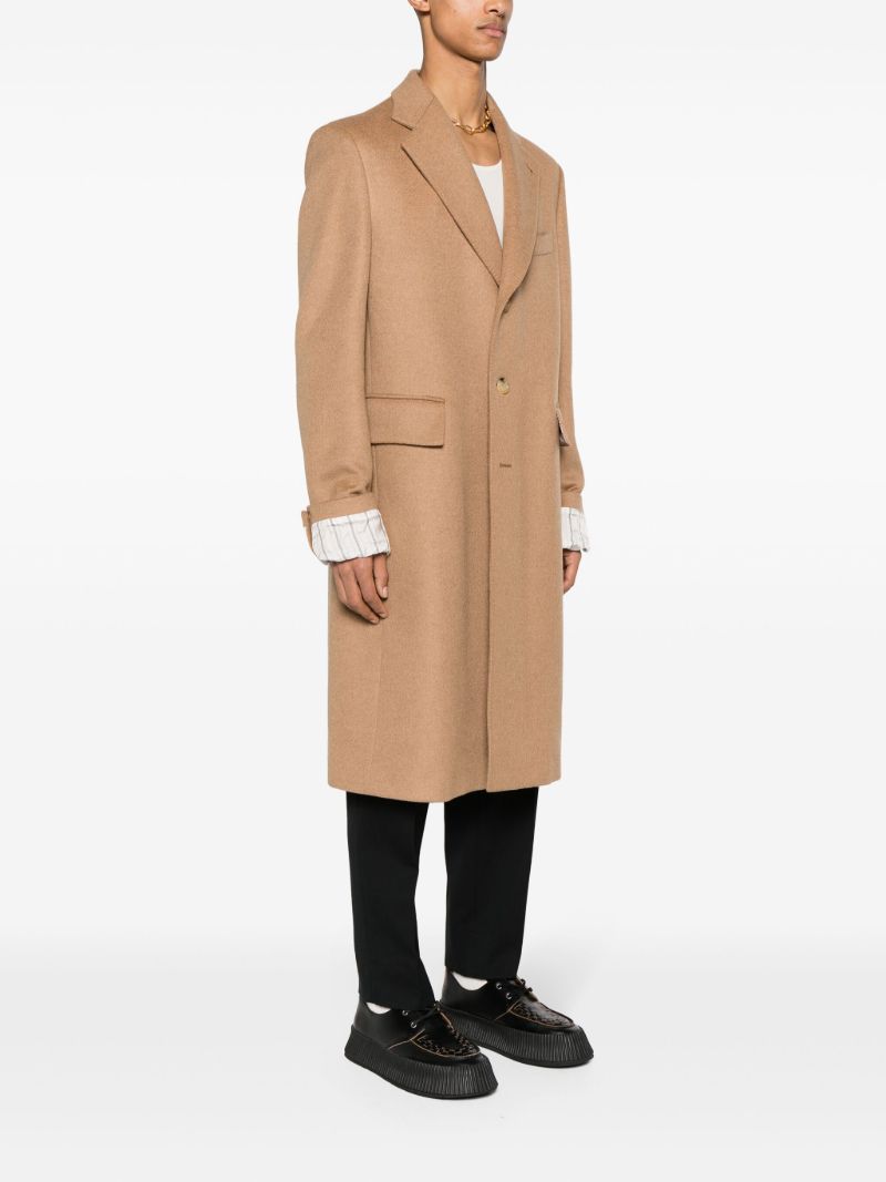 Brown Single-breasted Coat