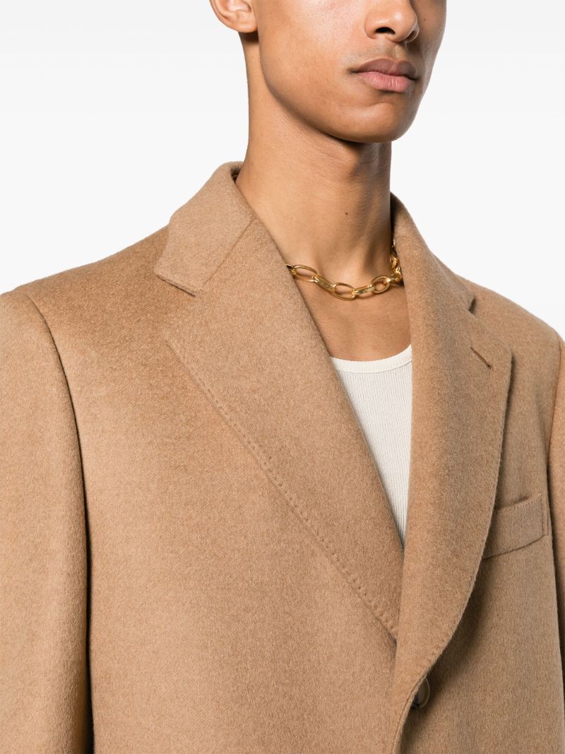 Brown Single-breasted Coat