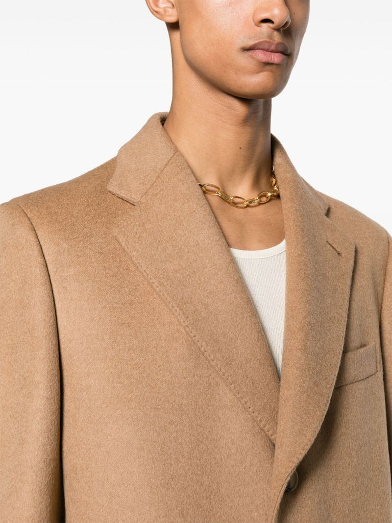 Brown Single-breasted Coat