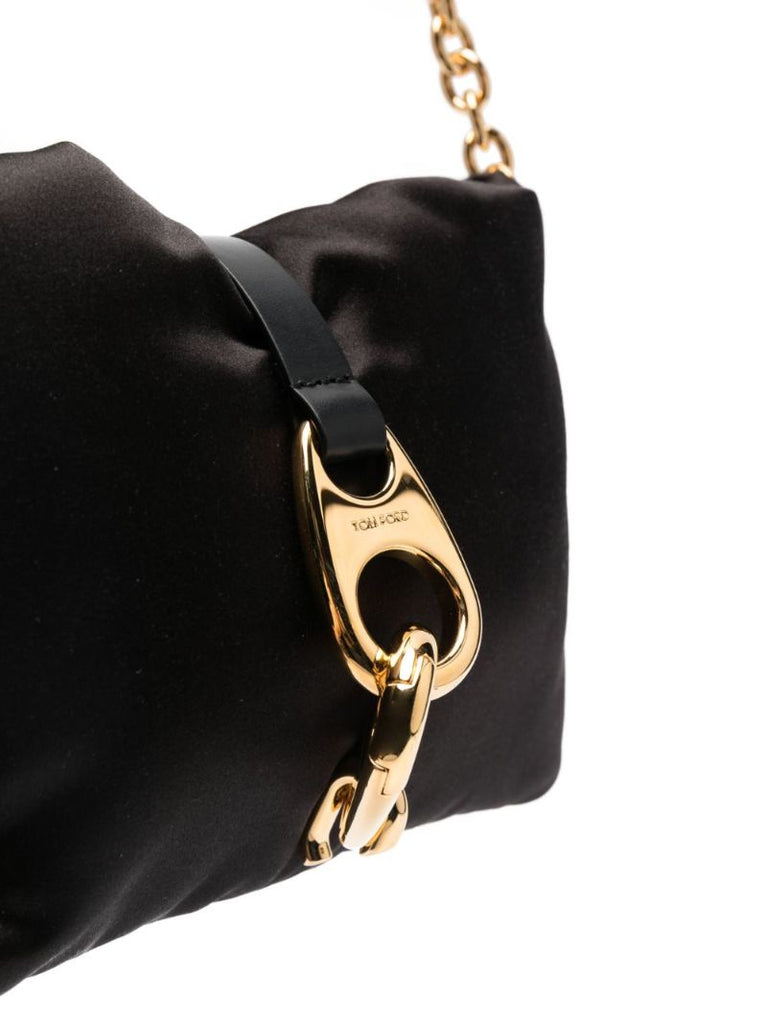 Black Carine Small Silk Cross Body Bag