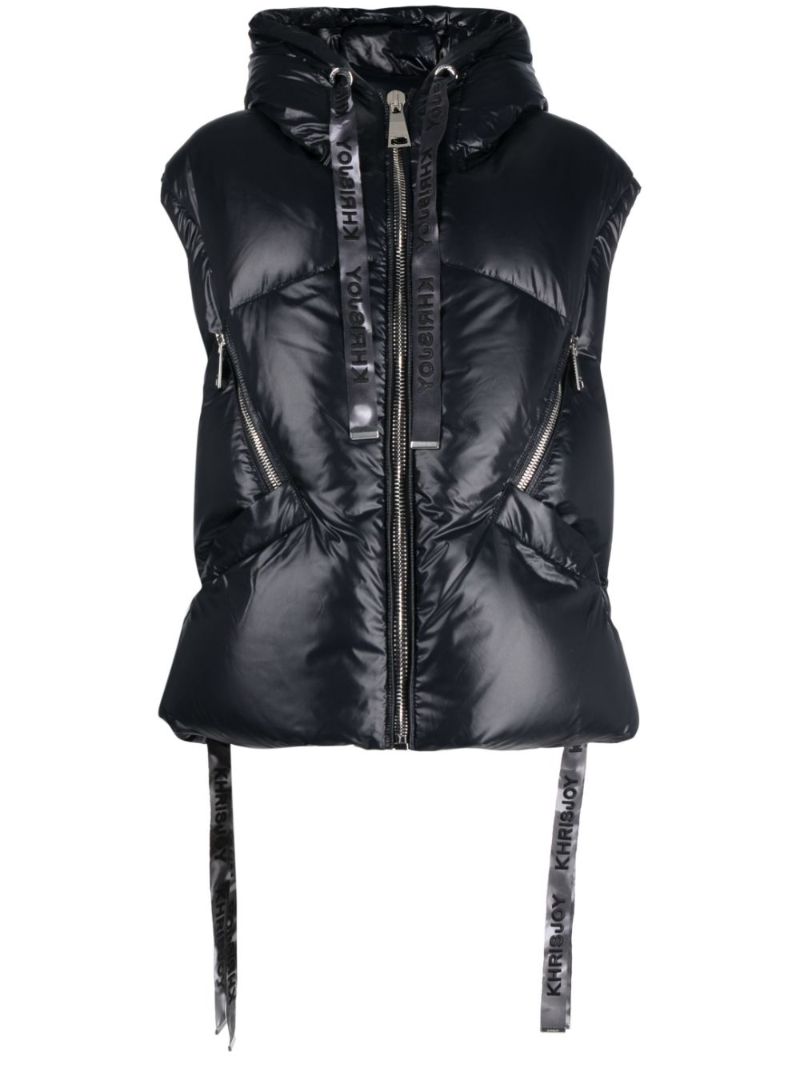 Black Khris Iconic Hooded Gilet