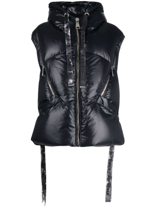Black Khris Iconic Hooded Gilet
