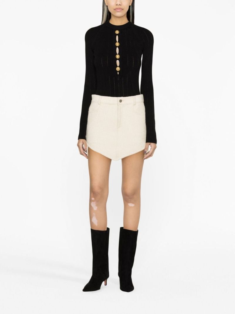 Black Cut-out Knitted Bodysuit