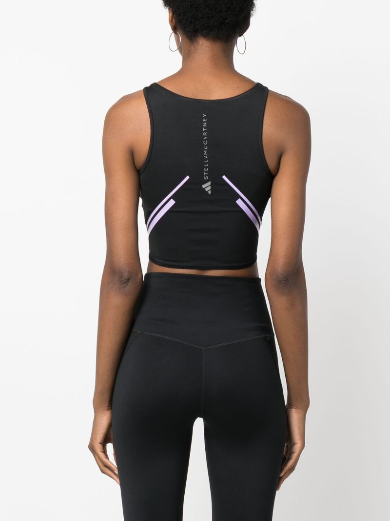 Black Truepace Running Crop Top