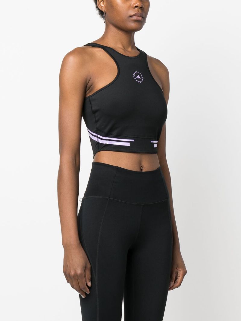 Black Truepace Running Crop Top