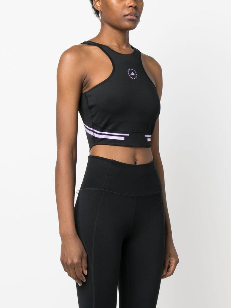 Black Truepace Running Crop Top