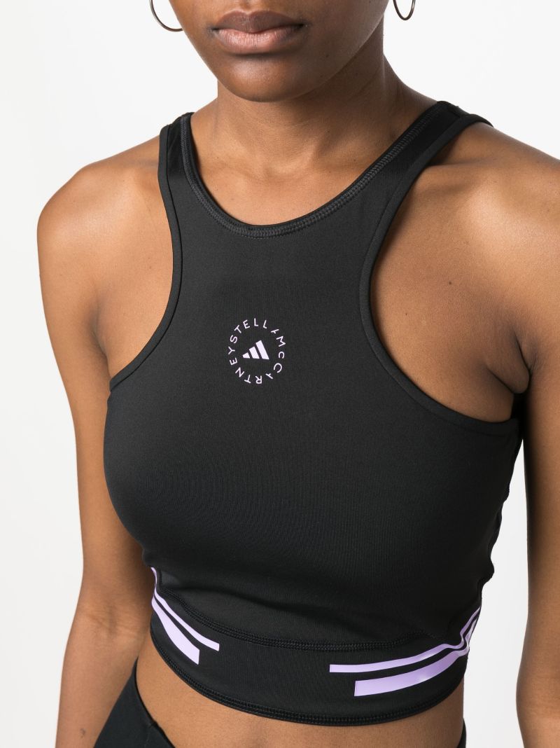 Black Truepace Running Crop Top