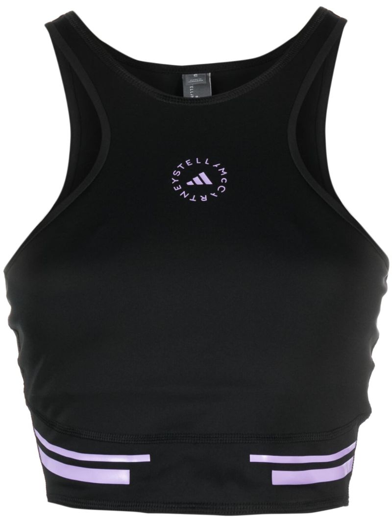 Black Truepace Running Crop Top