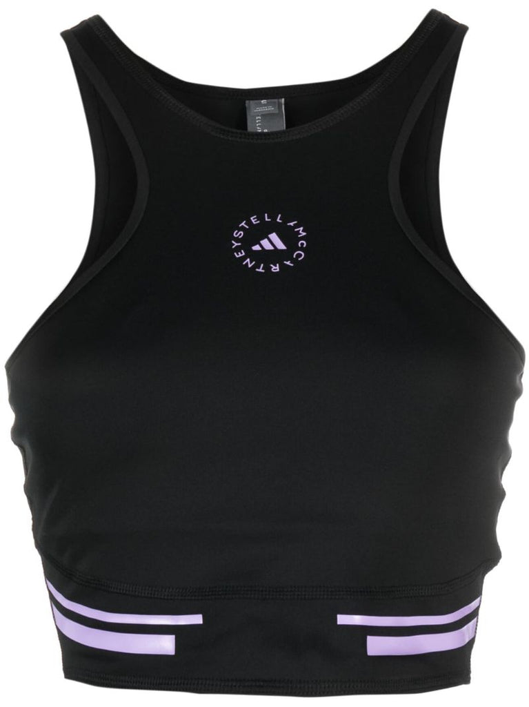 Black Truepace Running Crop Top