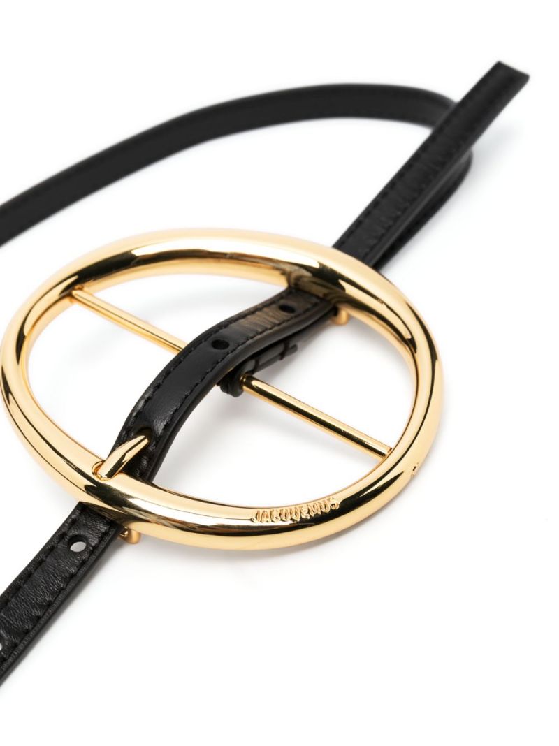 Black La Ceinture Ronde Leather Belt
