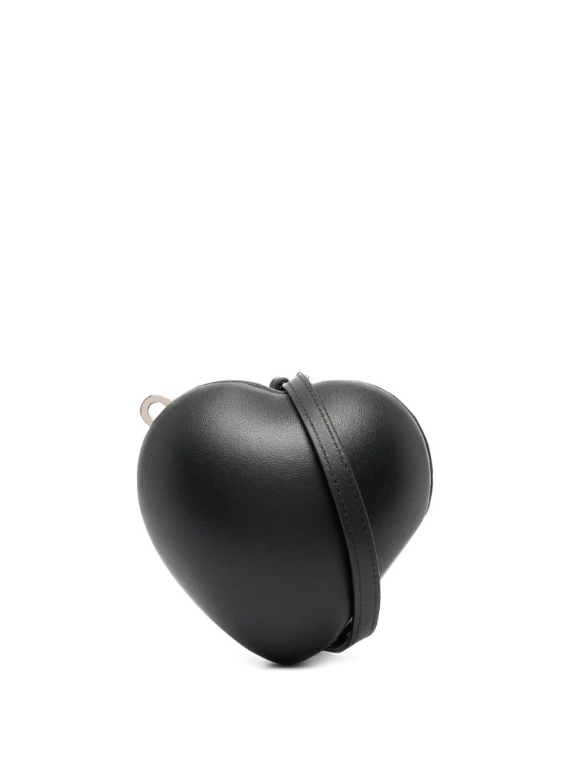 Black Heart Leather Mini Bag