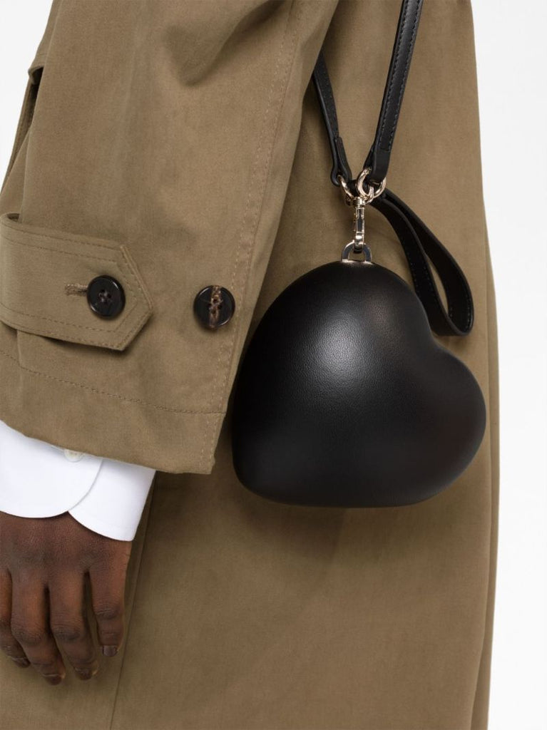 Black Heart Leather Mini Bag