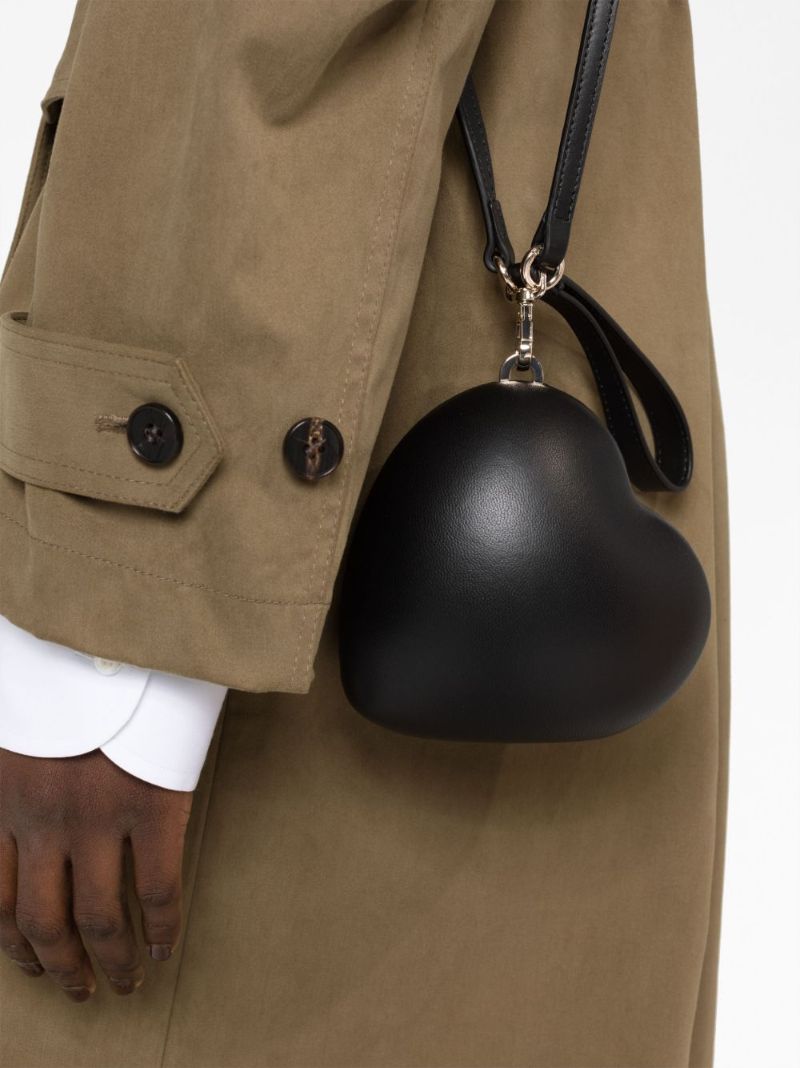Black Heart Leather Mini Bag