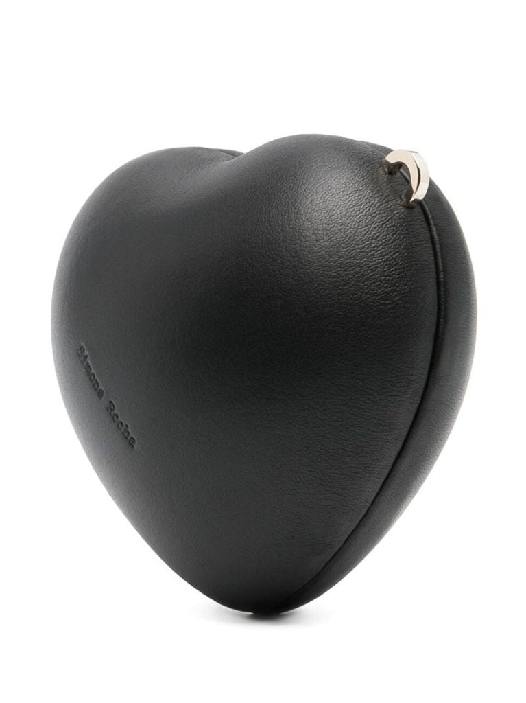 Black Heart Leather Mini Bag