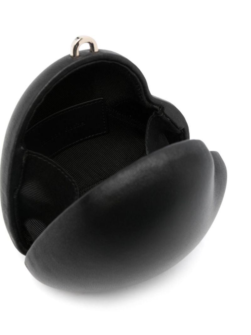Black Heart Leather Mini Bag