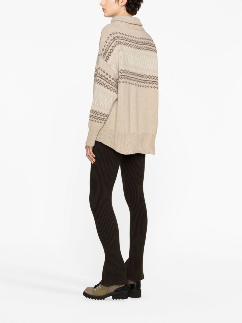 Neutral Setesdal Intarsia Sweater