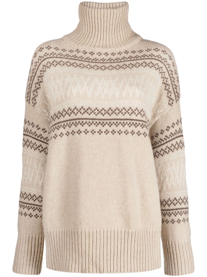Neutral Setesdal Intarsia Sweater