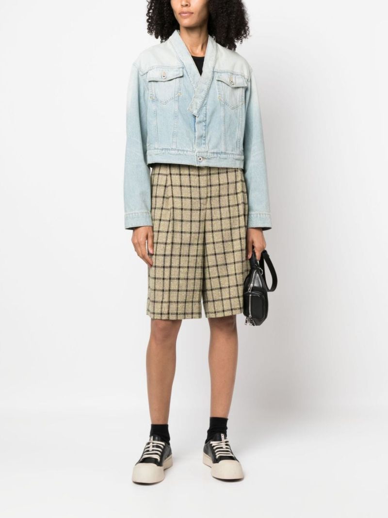 Blue V-neck Japanese Denim Jacket