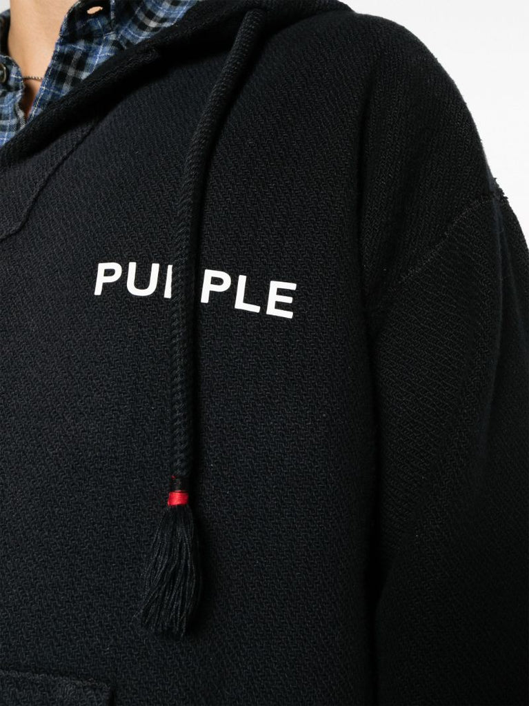 Black Beach Cotton Hoodie