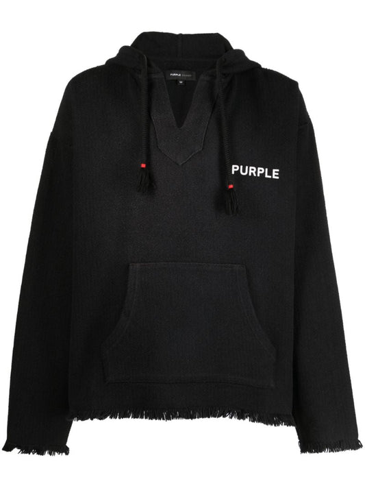 Black Beach Cotton Hoodie