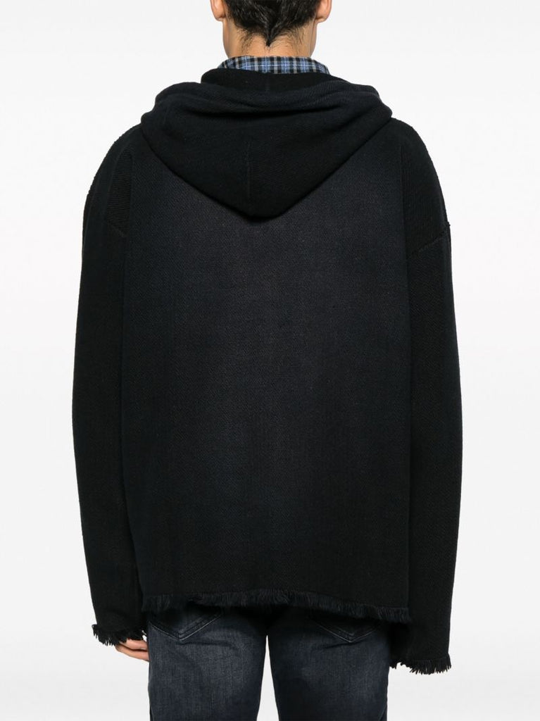 Black Beach Cotton Hoodie
