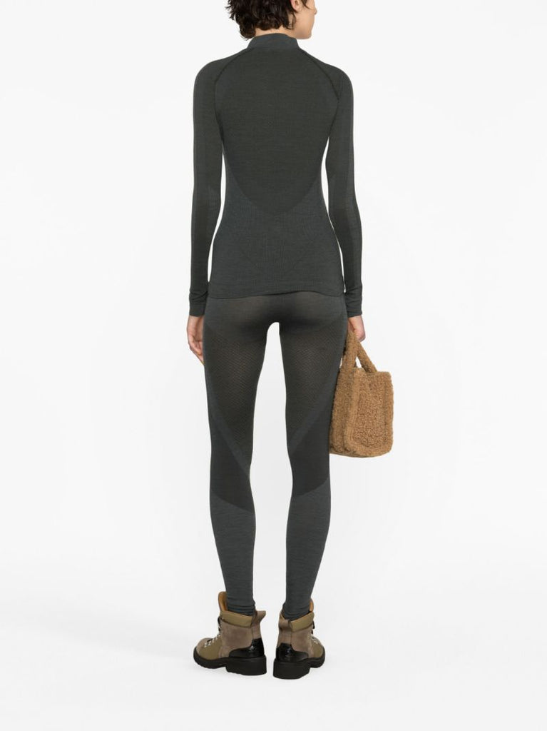 Green Racer Zip-up Top