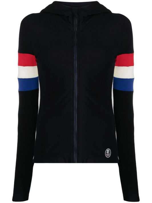Blue Stripe Intarsia Hoodie