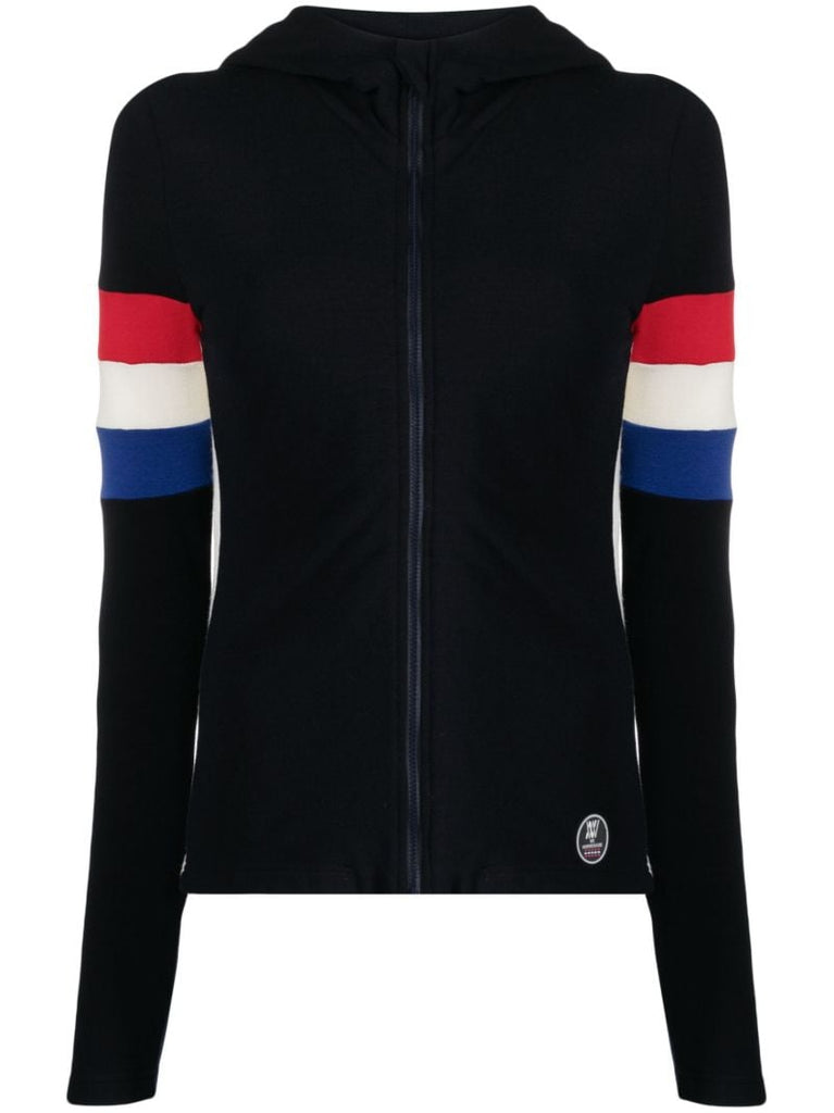 Blue Stripe Intarsia Hoodie