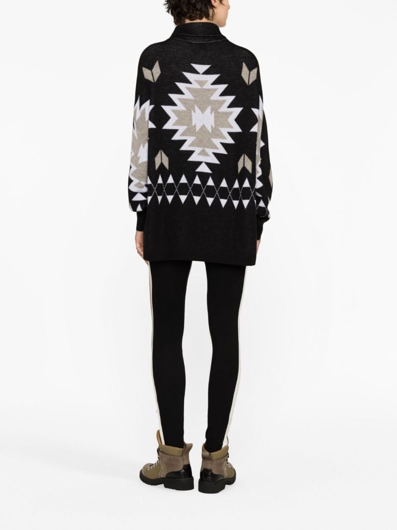 Black Haldi Intarsia Sweater