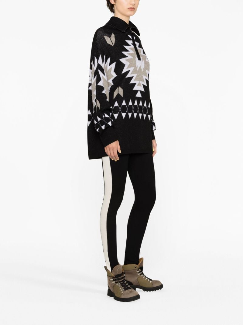 Black Haldi Intarsia Sweater