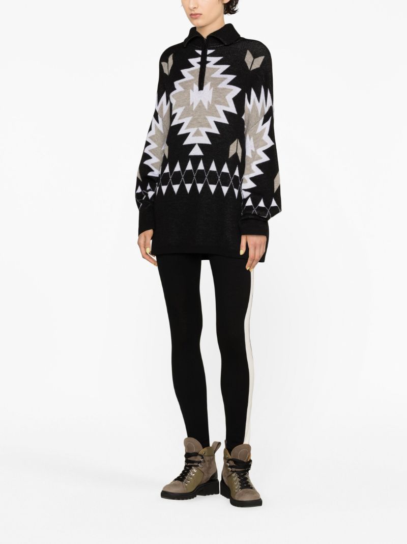 Black Haldi Intarsia Sweater