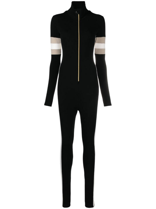 Black Merino Wool Ski Jumpsuit