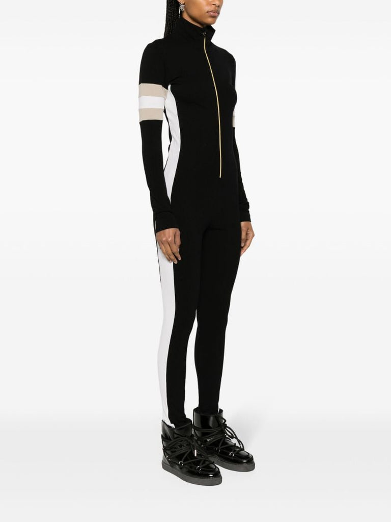 Black Merino Wool Ski Jumpsuit