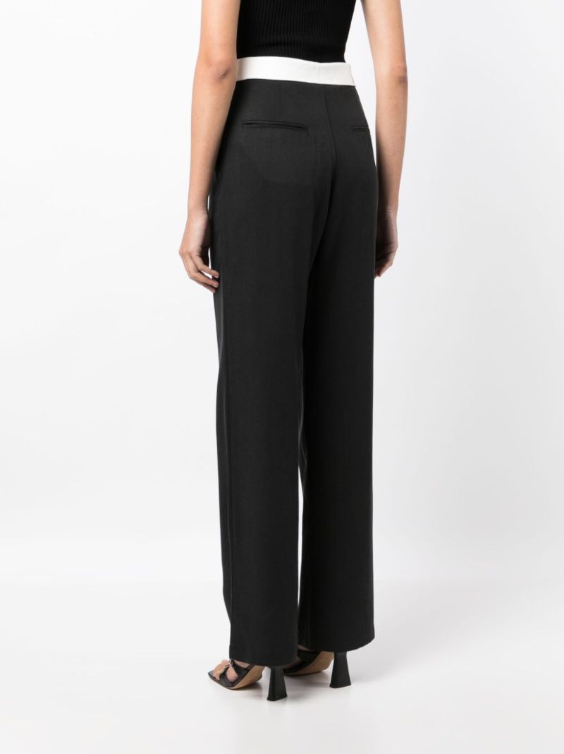 Black Straight-leg Tailored Trousers