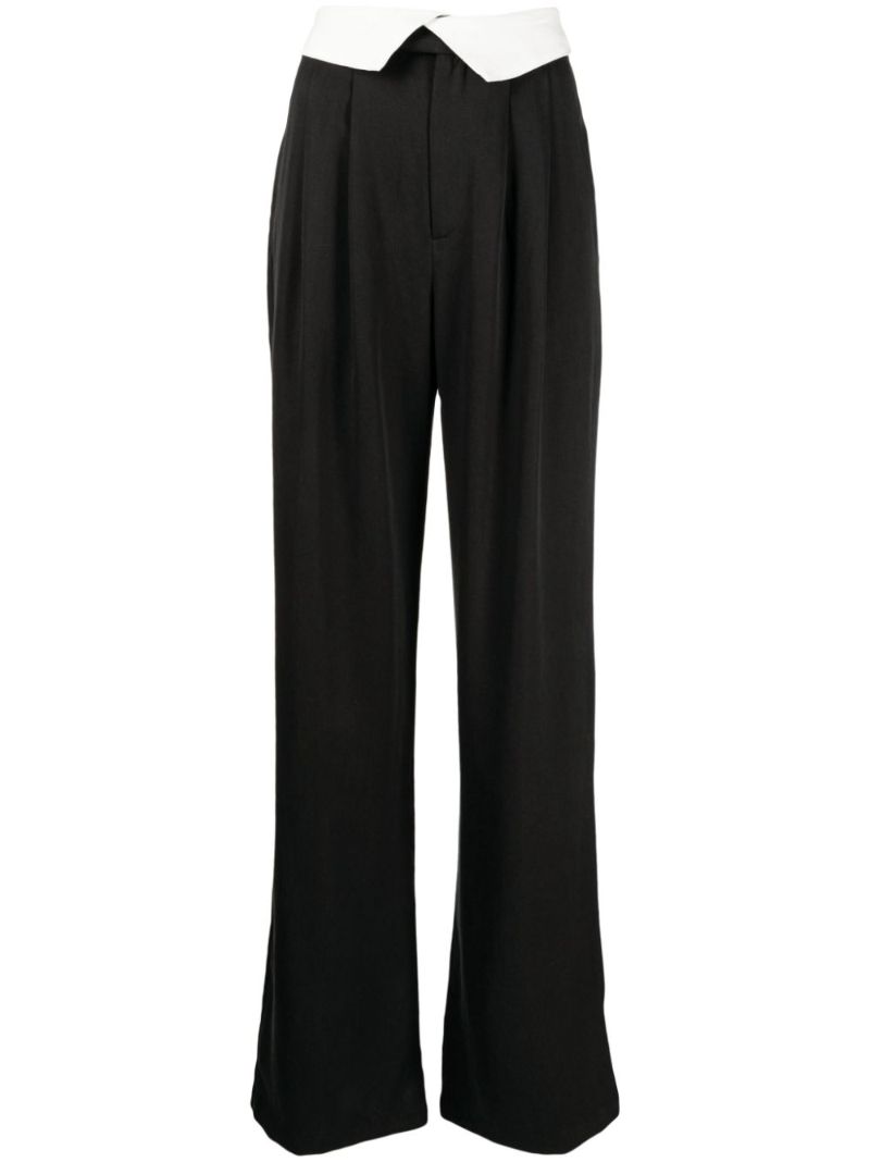 Black Straight-leg Tailored Trousers