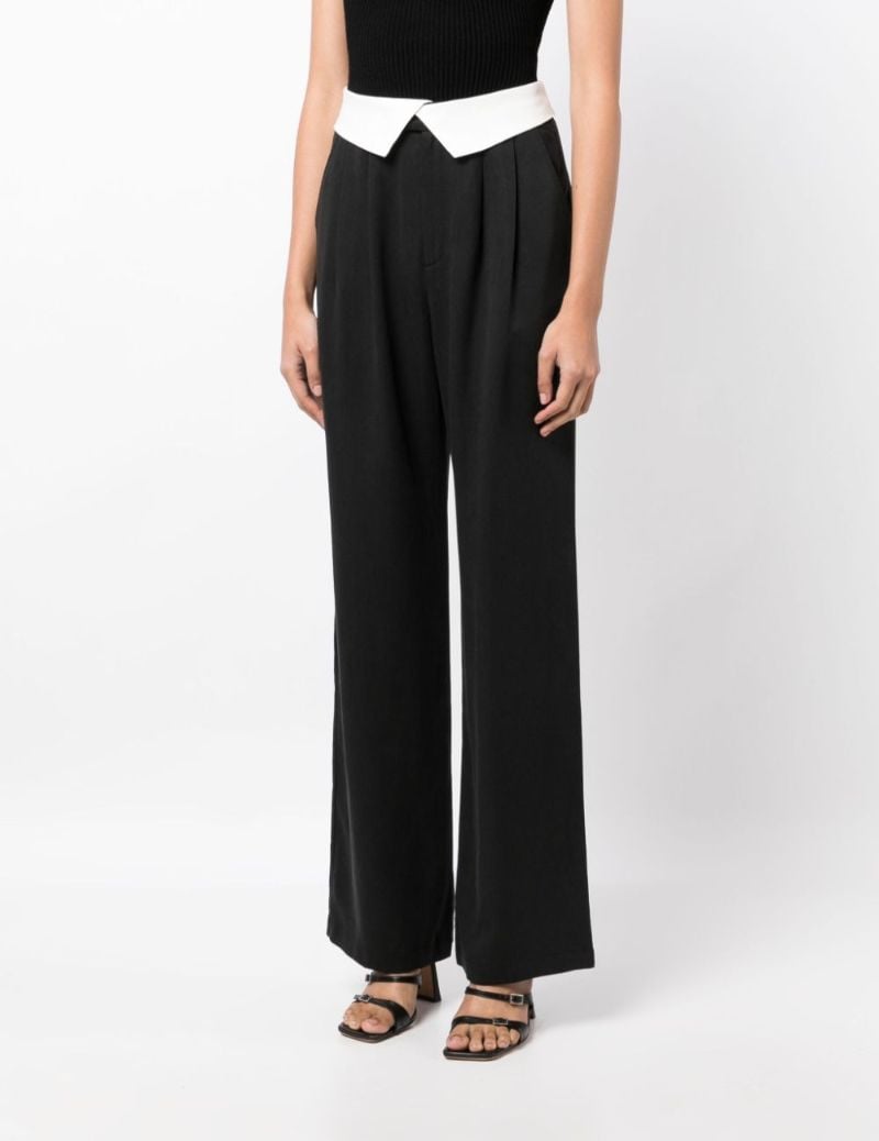 Black Straight-leg Tailored Trousers